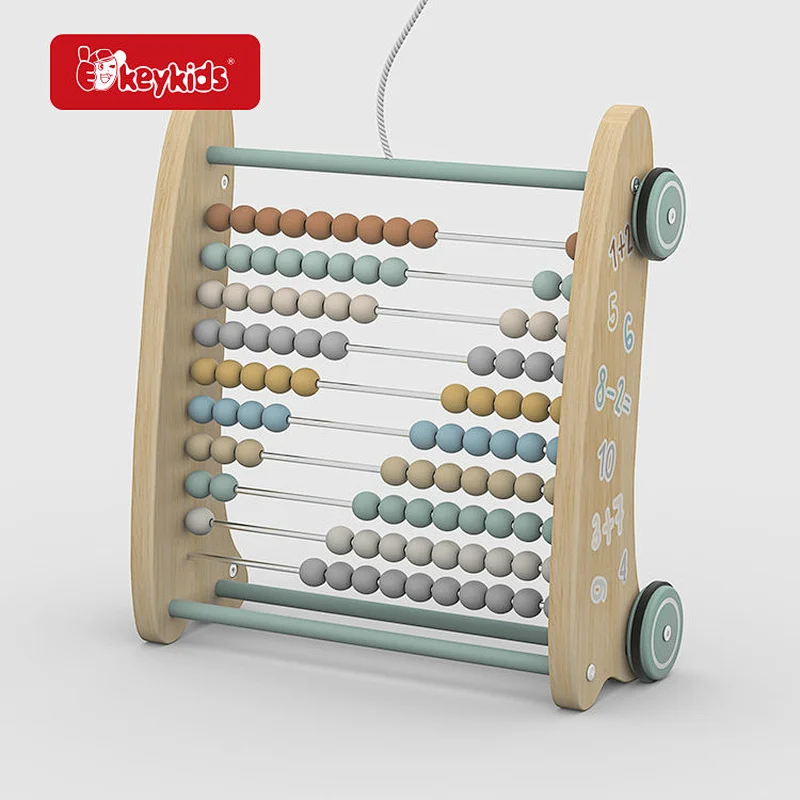Educational Math Wooden Rainbow Abacus Beads Counting Toys for Kids W12A064